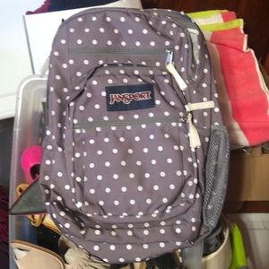 Large jansport polka dot bookbag